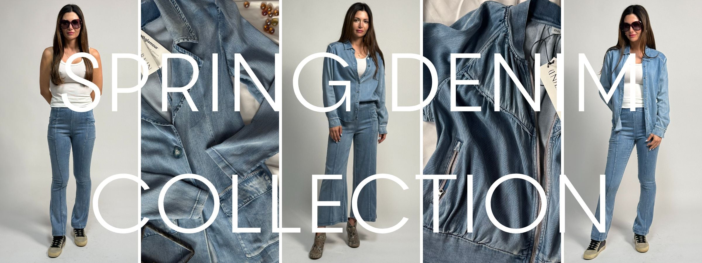 the spring denim collection collage by inlarkin in stores now