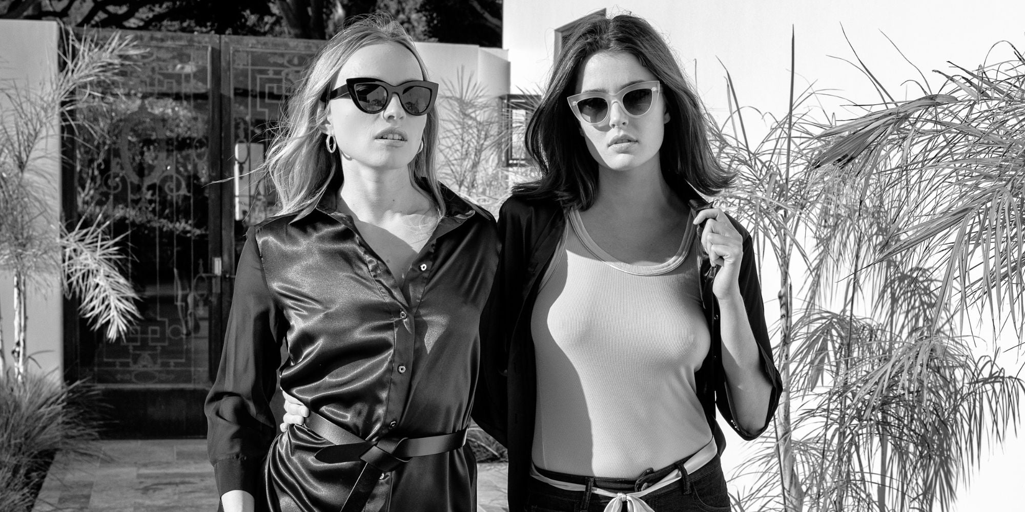 two women wearing inlarkin clothing designed by mary beth larkin