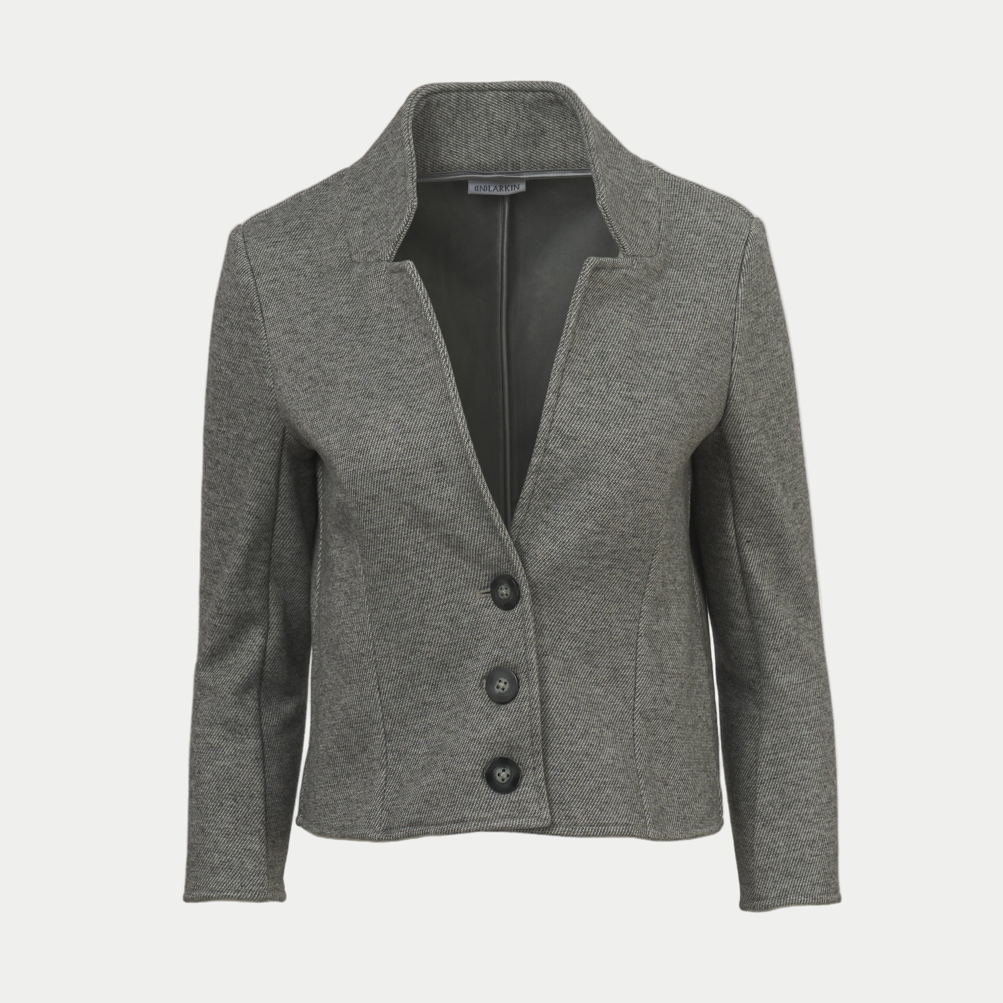 shadow colored blazer front view by inlarkin on an off white background