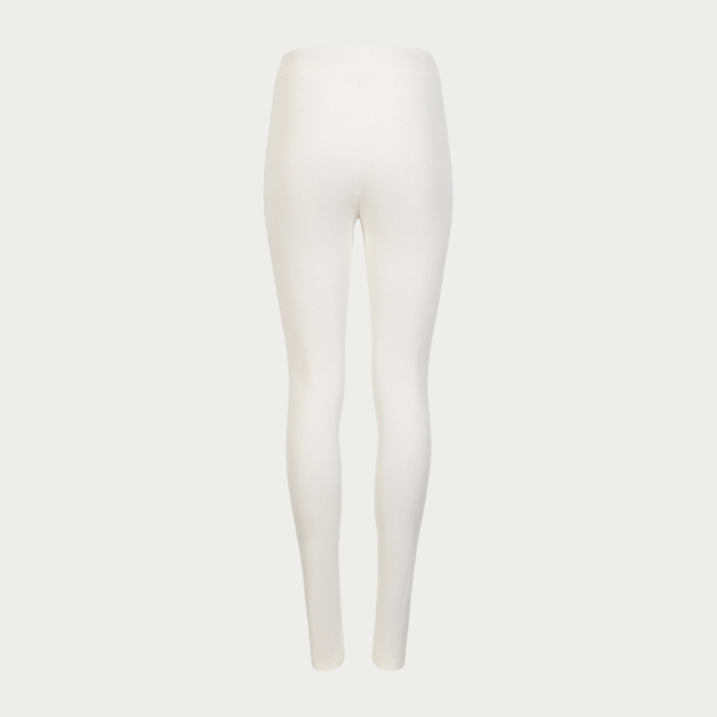 the zippie legging by inlarkin in white back view with premium pointelle fabric and versatility for gym wear to glam wear
