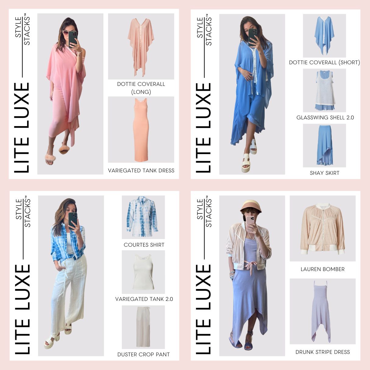 collage image of the style stacks lite luxe by inlarkin