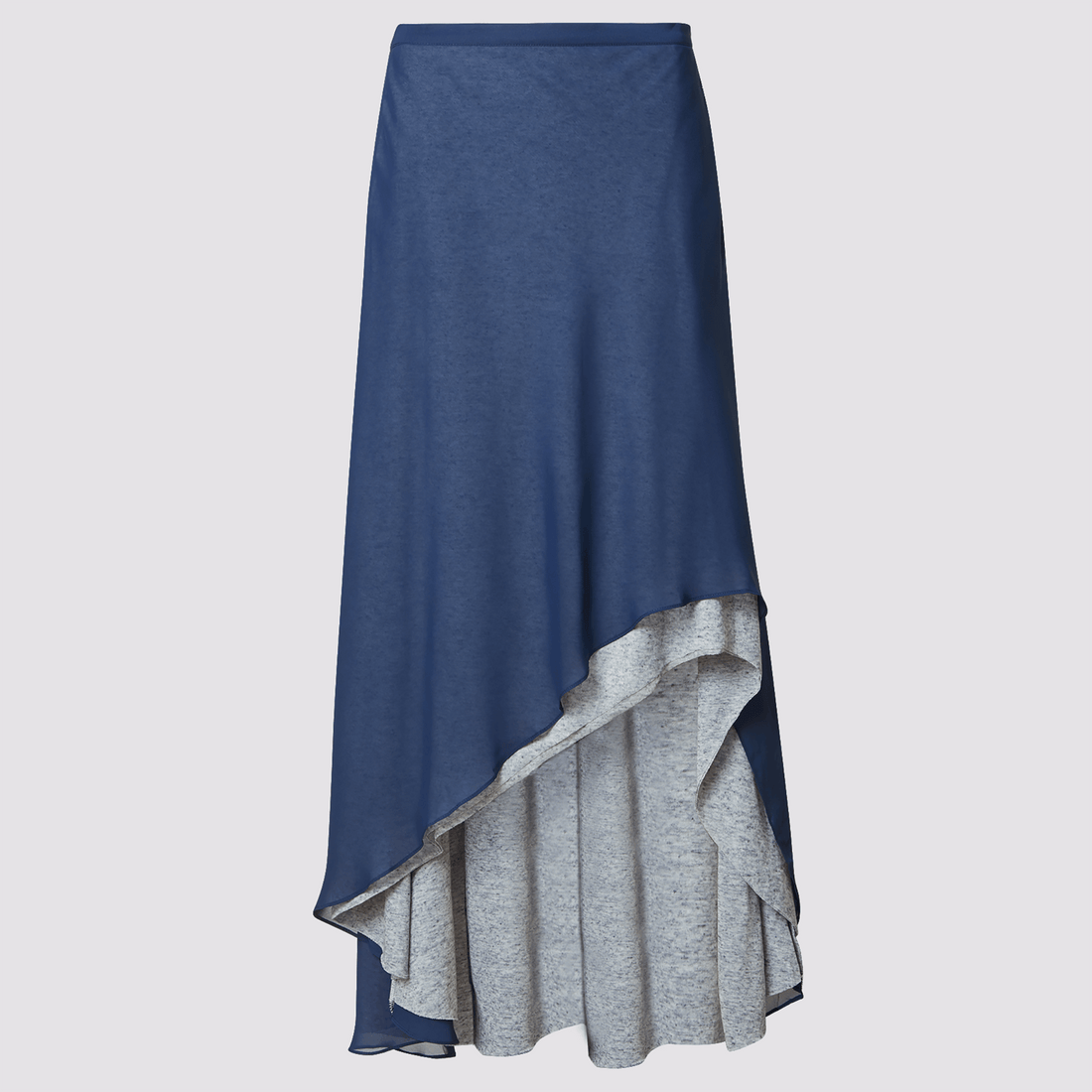  shay skirt by inlarkin in navy showing the silo hem