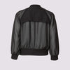 beauty bomber jacket in black by inlarkin back view showing the back vent detail