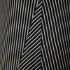 cody dress black detail of fabric stripes