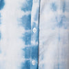 detail view of the updated classic courtes shirt by inlarkin showing the traditional shibori  fabric dye process design