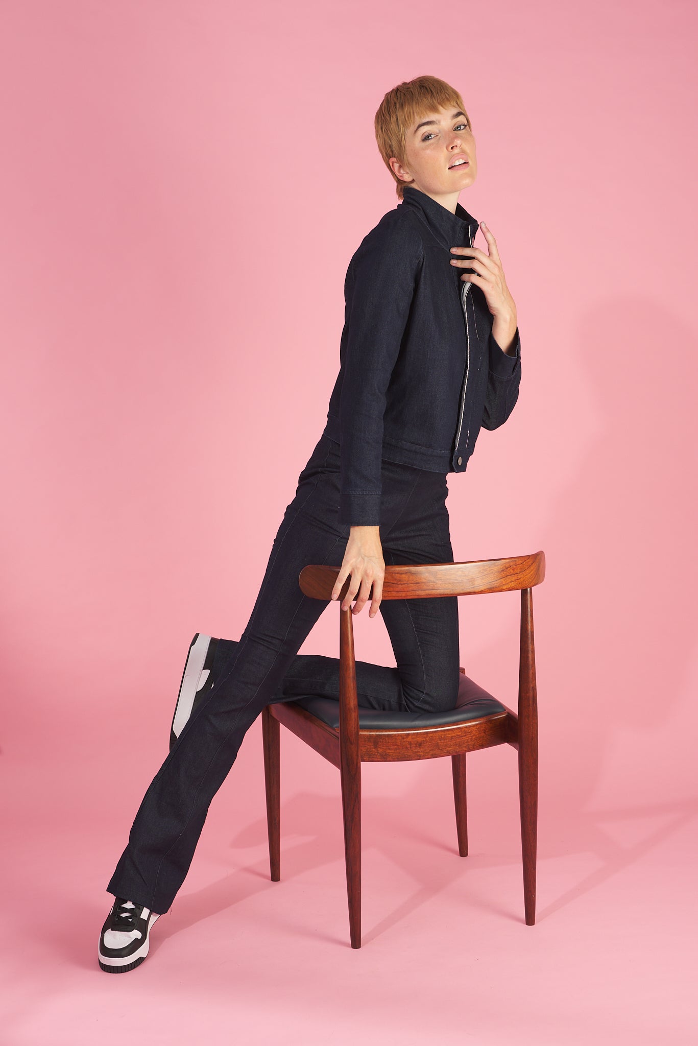 new arrivals debra jean jacket 2.0 and the sublime jean by inlarkin in sparkle denim with detailed seaming
