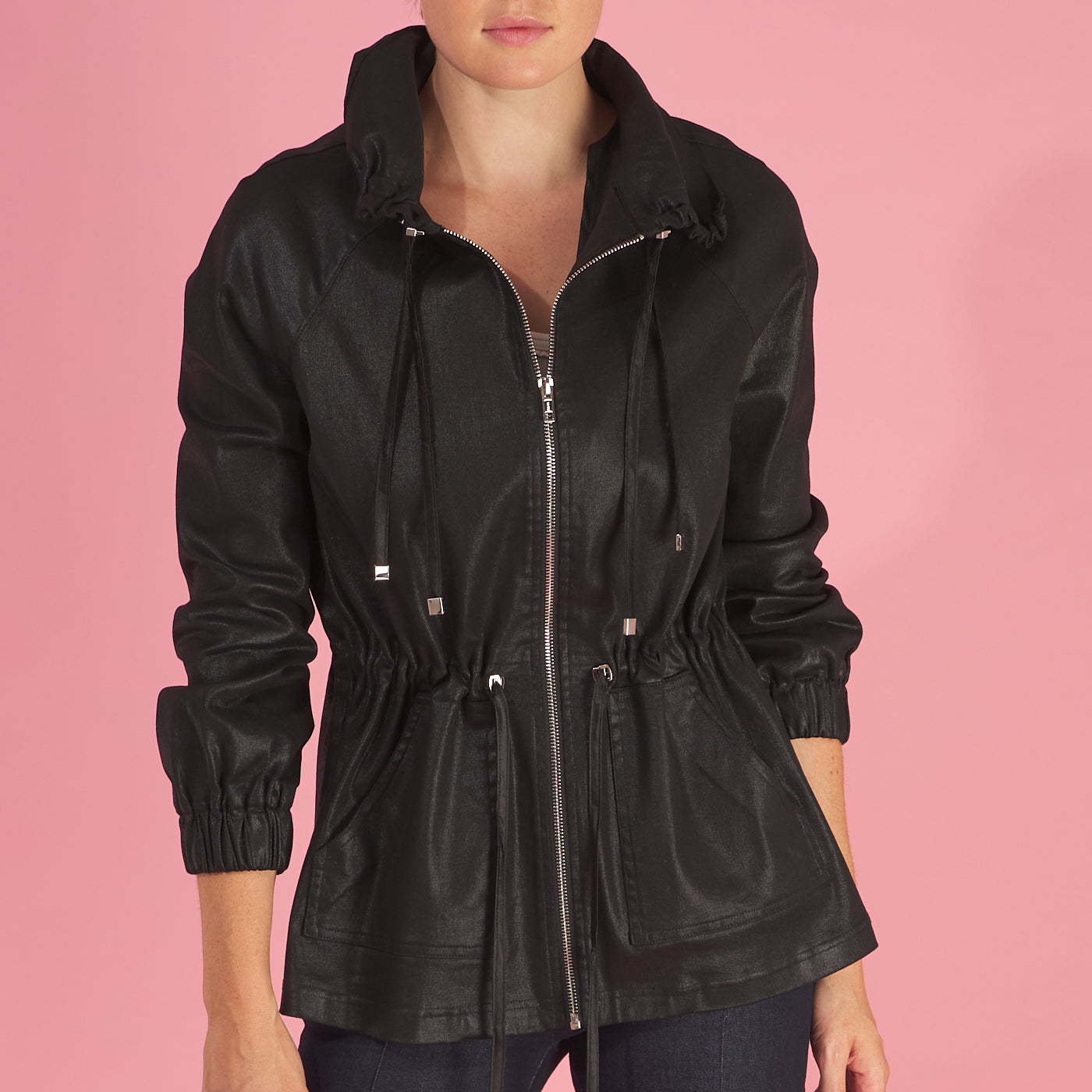 the brooke breaker by inlarkin offers effortless versatility so you can dress it up or down with ease, from casual outings to sleek urban looks