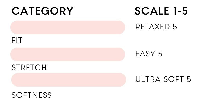 the fusion jacket fit scale by inlarkin with a relaxed fit of , easy stretch of 5 and ultra softness of 5