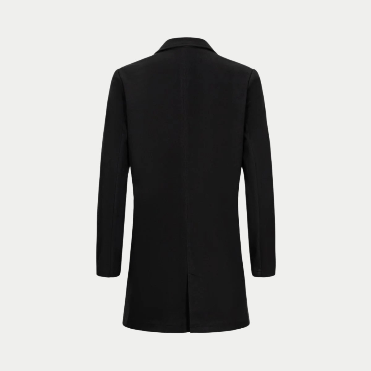 the maxine blazer by inlarkin in black back view showing the seam detail and back vent