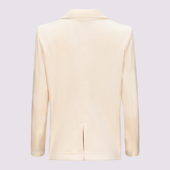  Pearl Jacket by inlarkin in ivory with vent detail, back view
