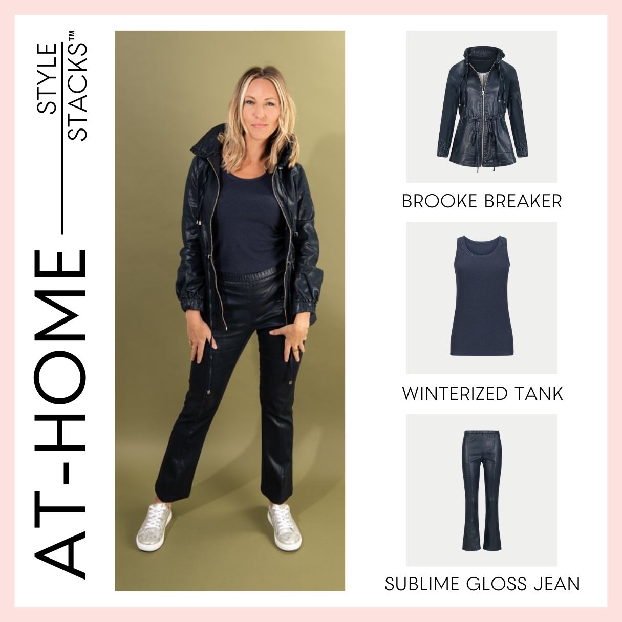 the style stacks at home by inlarkin featuring the brooke breaker, winterized tank and sublime gloss jean