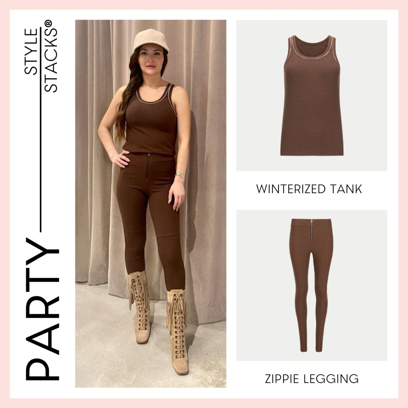 style stacks party by inlarkin featuring the winterized tank and zippie legging
