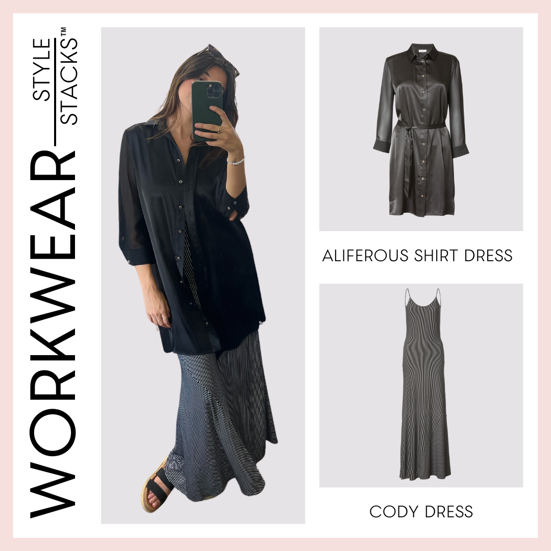 The style stacks workwear by inlarkin image featuring the aliferous shirt dress and cody dress