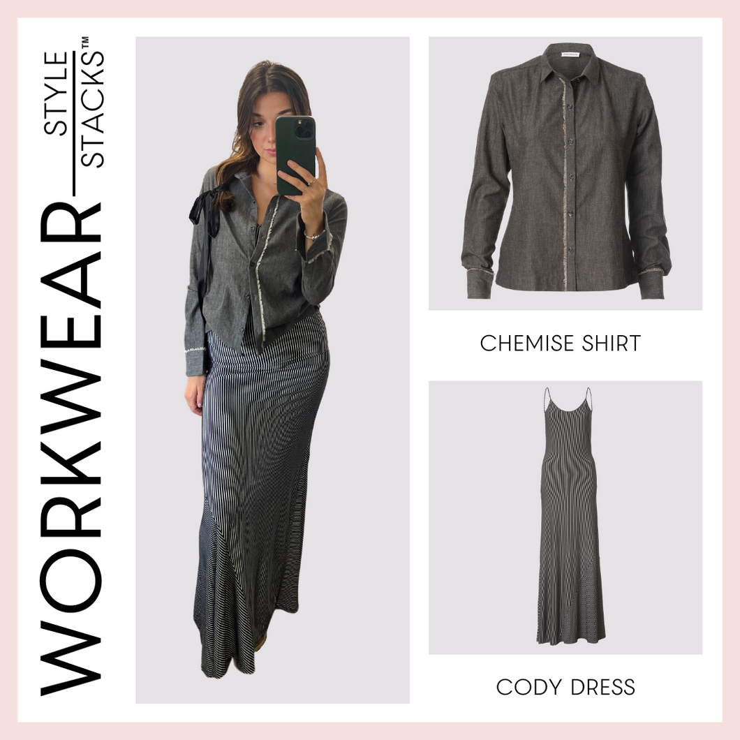  The style stacks workwear by inlarkin image featuring the chemise shirt and cody dress