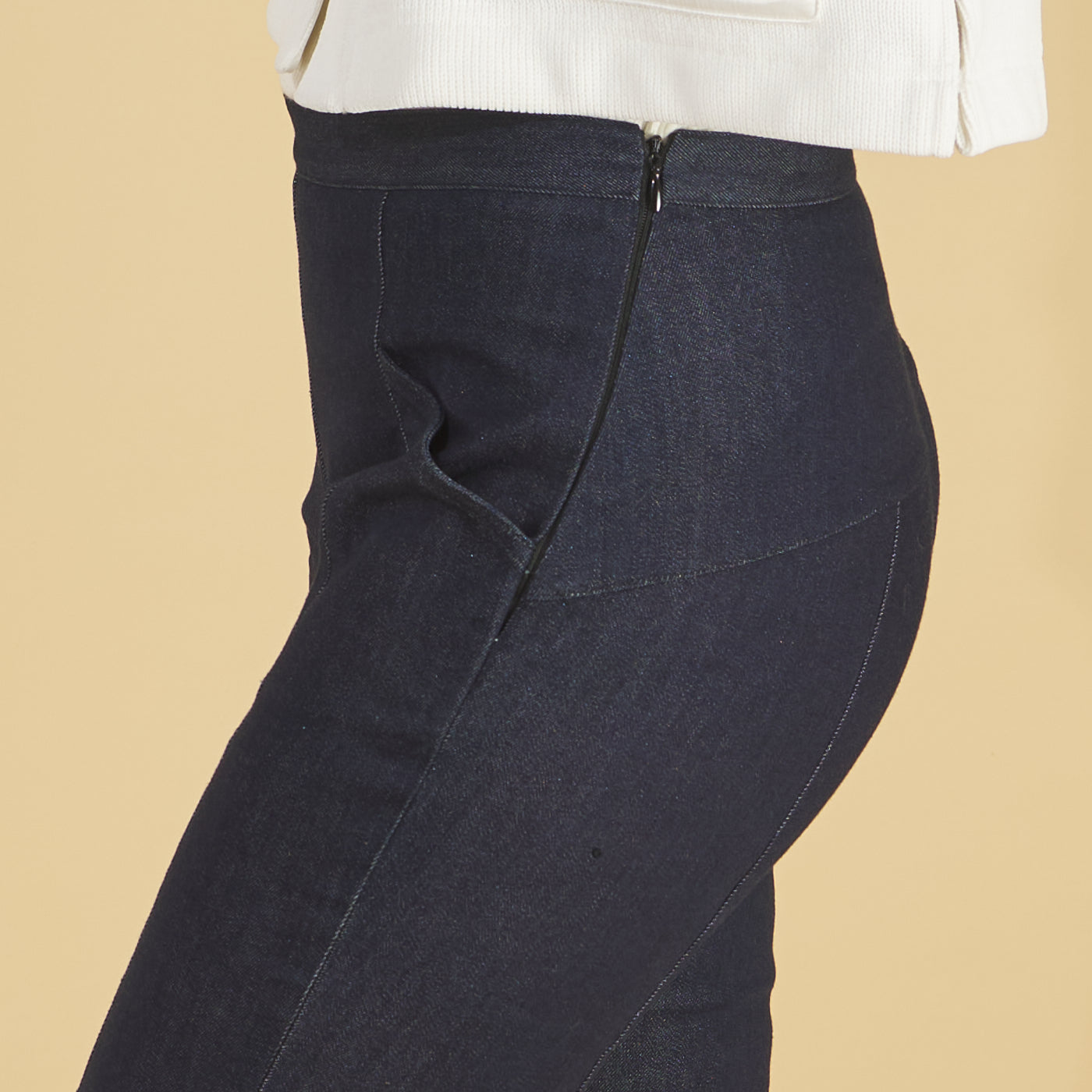 the sublime jean by inlarkin featuring a discreet side zipper for seamless comfort and style