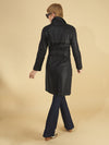 the toni trench by inlarkin in black back view featuring the belted vented back