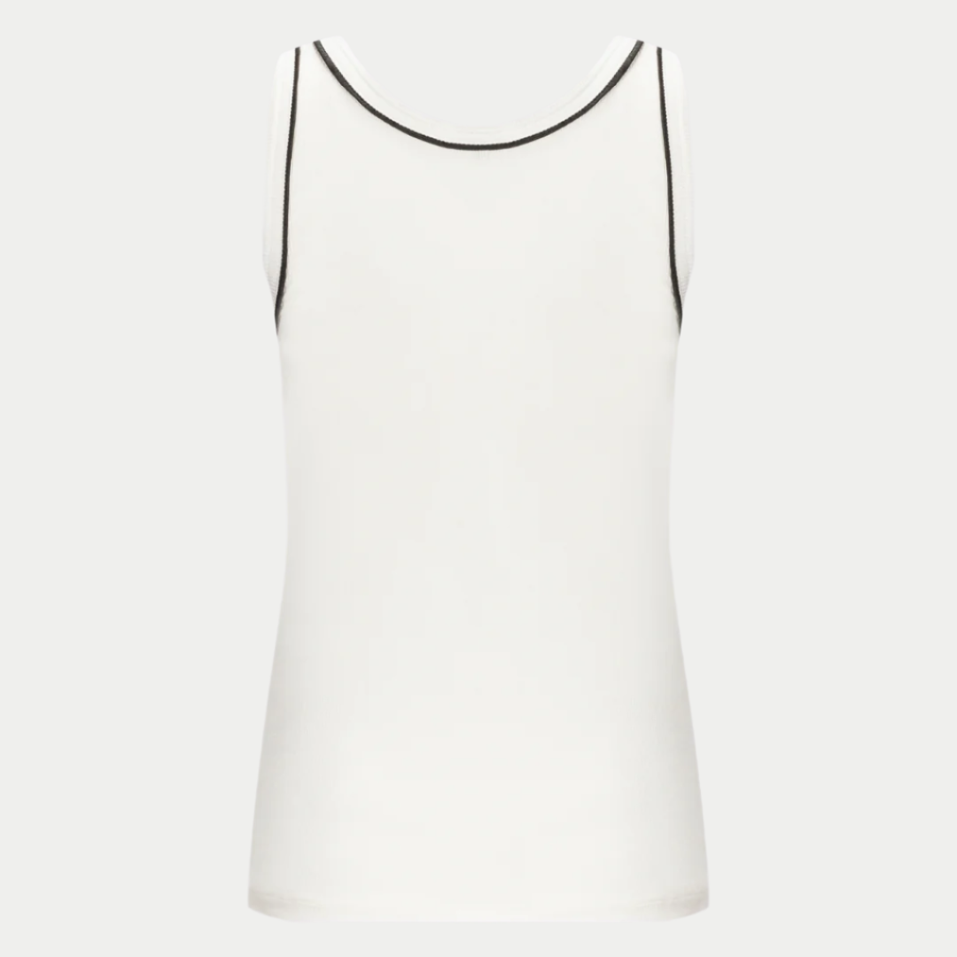 variegated tank 2.0 in white with black trim back view by inlarkin