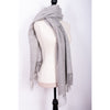 blanket scarf in light grey by inlarkin made with 100% wool with fringed ends
