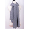 drop stitch scarf in grey by inlarkin made from 100% wool with delicate stitching details and fringed sides