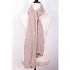 drop stitch scarf in taupe by inlarkin made from 100% wool with delicate stitching details and fringed sides